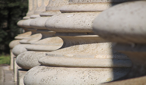 Feet of pillars at Wits Great hall