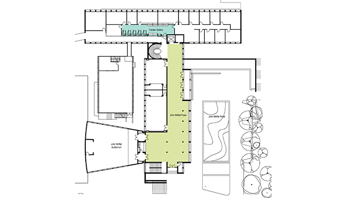 Ground floor plan of Johan Moffat Building