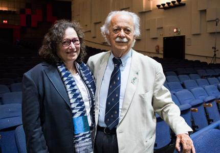 Janet Love and Advocate George Bizos at Faculty of Science graduation ceremony