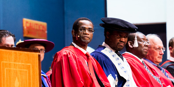 Professor Cuthbert Musingwini at the Faculty of Engineering and the Built Environment graduation ceremony