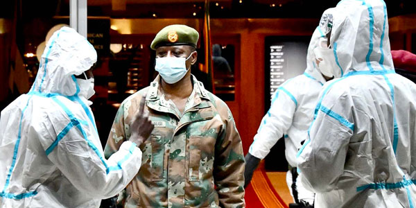 Health checks, face masks and SANDF security ?GovernmentZA/Flickr