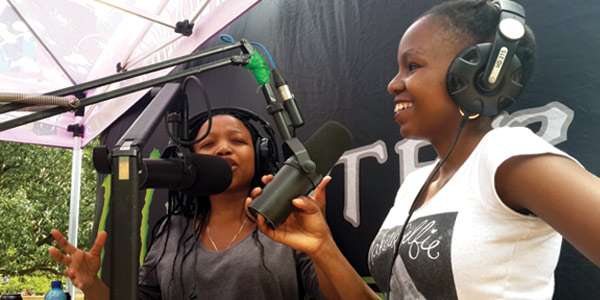 Voice of Wits DJs broadcasting on campus
