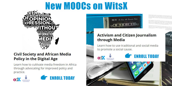 New MOOCs on WitsX