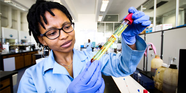 Researchers in the School of Chemistry laboratory. CREDIT: WITS UNIVERSITY