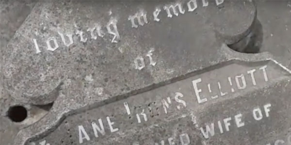 The gravestone of Jane Elliott who looked after homeless children in Calcutta. Credit: Sayan Dey