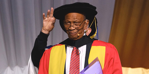 Judge Bakone Moloto awarded an Honorary Doctorate of Laws by Wits University in recognition of a career serving South Africa and the global community (pic credit: Patrick Fuller)