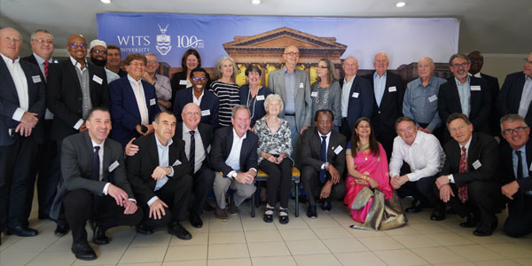 Wits executive members, guests and former students of Margo Steele celebrate her 90th birthday with her.