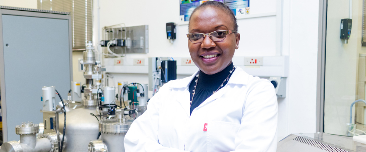 Siphephile Ncube, a PhD-student in the Wits School of Physics